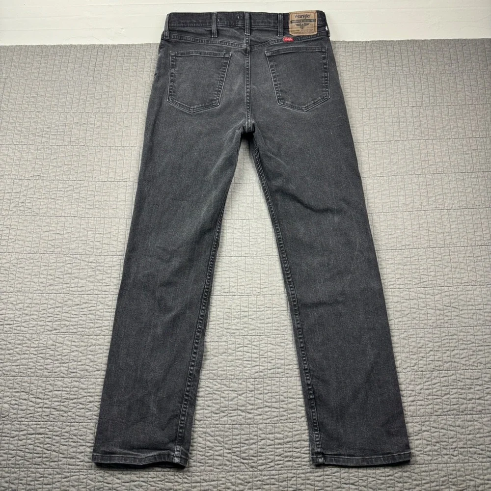 Wrangler Regular Fit Faded Black Jeans Mens 34x32 (33x31) Straight Leg Denim
